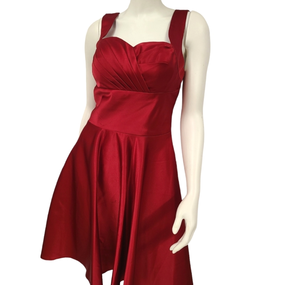 Azazie Red Fit and Flair Dress size Small